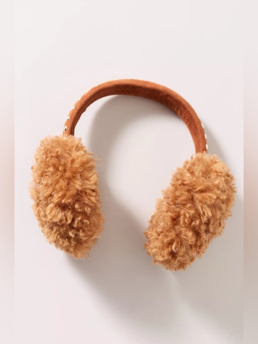 NWT Anthropologie Violet & Brooks Studded Faux Fur Earmuffs Chocolate